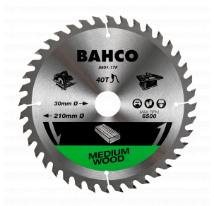 Циркулярен диск за дърво 230 mm, 40 зъба BAHCO 8501-22F