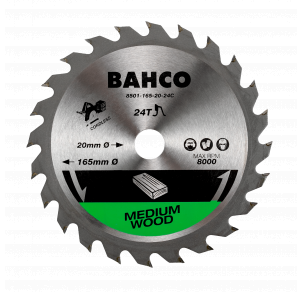 Циркулярен диск за дърво 136 mm, 24 зъба BAHCO 8501-136-10-24C