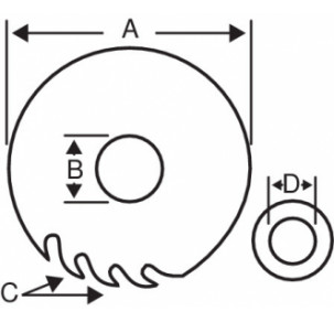 Циркулярен диск за дърво 170 mm, 18 зъба BAHCO 8501-10