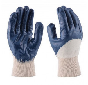 Ръкавици топени 3/4 в нитрил, сини