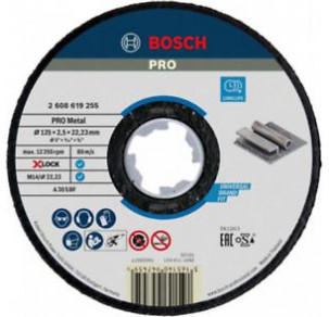 Диск BOSCH за рязане PRO Metal X-Lock, 125 x 2,5 x 22,23 mm, 2608619255