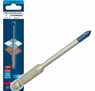 Свредло BOSCH EXPERT HEX-9 HardCeramic 3x90 mm, 2608900587