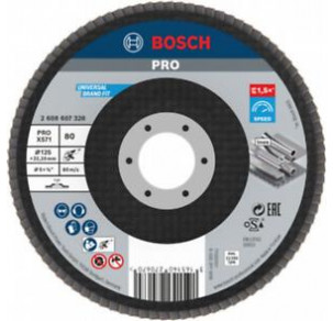 Ламелен диск BOSCH,  PRO X571 X-Lock, 125 mm, G80, 2608607328