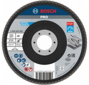 Ламелен диск BOSCH, PRO X571, 125 mm, G40, 2608607326 
, 2608607326