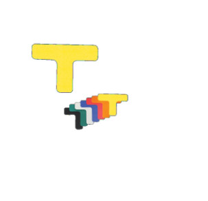 Жълт Т образен ъгъл за маркиране на под