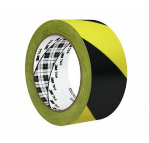 Маркираща лента жълто/черна 3М 766 PVC 50 mm х 33 m