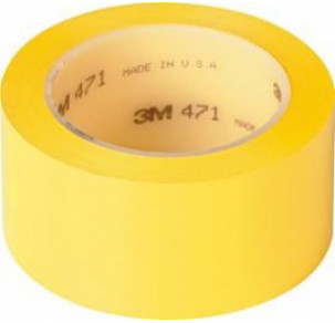 Маркираща лента за под жълта PVC 3М 471 100 mm х 33 m