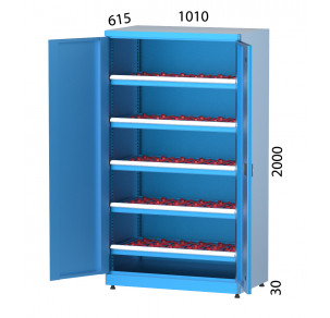 Шкаф с 5 рафта за CNC държачи KOCEL - 2150
