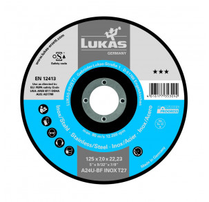 Диск за неръждаема стомана - вдлъбнат Lukas 125x7x22.2 PROMAX