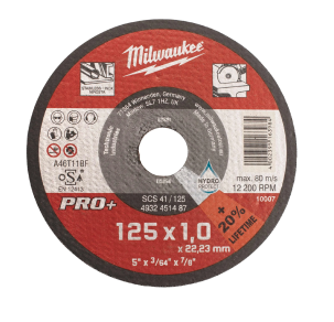 Комплект дискове за рязане Milwaukee в кутия 125х1.0х22.2, 4932478998