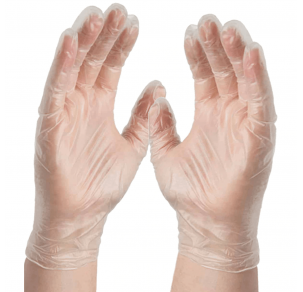 Еднократни ръкавици винилбез талк  L, 100 бр
