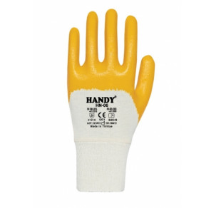 Нитрилни ръкавици 3/4 топени HN-06 жълти,р-р 10