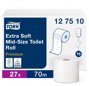 Тоалетна  ролка Mid-size, T6, 3 пл. 70m, Premium