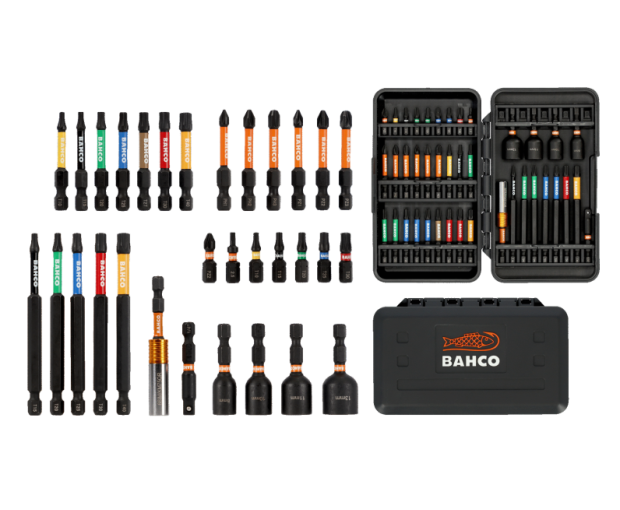 Комплект 40 броя ударни накрайници PH, PZ, TORX, HEX BAHCO 66IM/40C-1