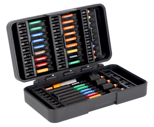 Комплект 40 броя ударни накрайници PH, PZ, TORX, HEX BAHCO 66IM/40C-1