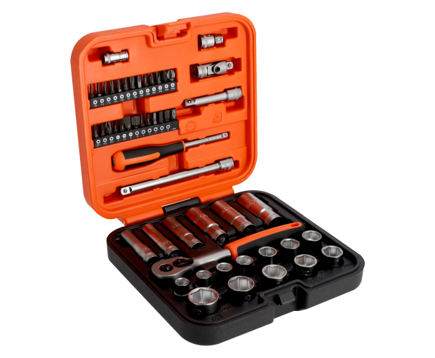 Комплект вложки и аксесоари на 3/8'', 51 части BAHCO S51MC3H