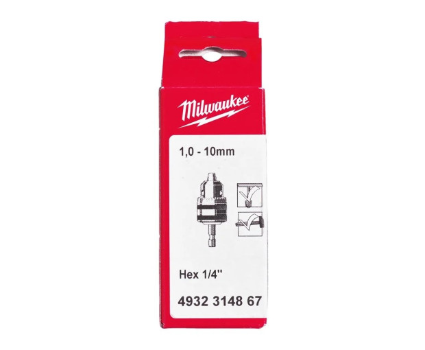 Патронник Milwaukee 1-10mm, 1/4" шестостен , 4932314867
