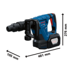 GSH 18V-5 Акумулаторен къртач BOSCH със SDS max, 0611918200